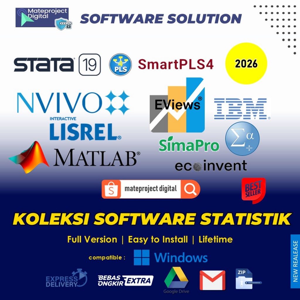 Software Statistik Lisrel, Nvivo, SPSS, Eviews, Maxqda dll