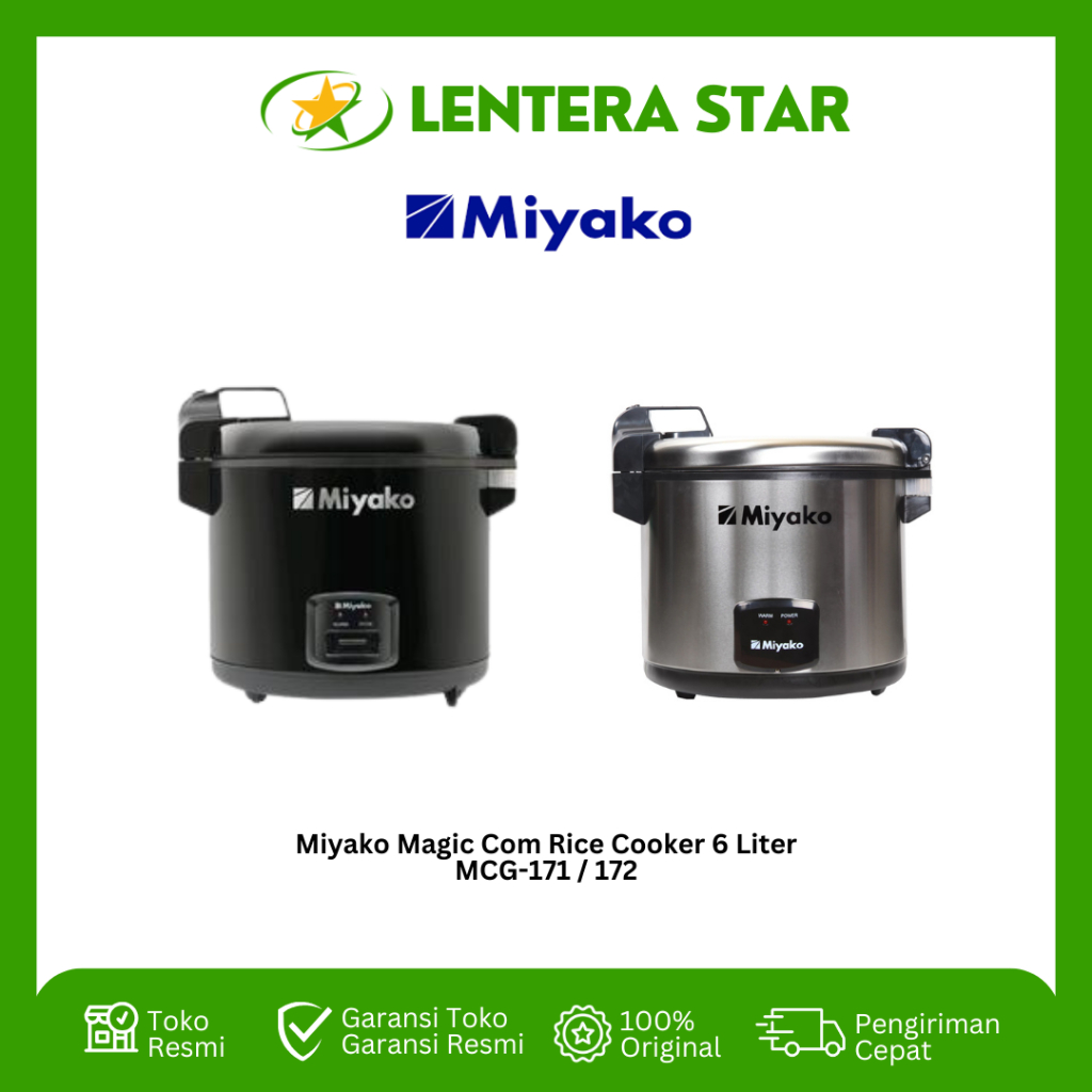 Magic Com Rice Cooker Miyako Jumbo 6 Liter MCG 171 MCG-171 MCG171