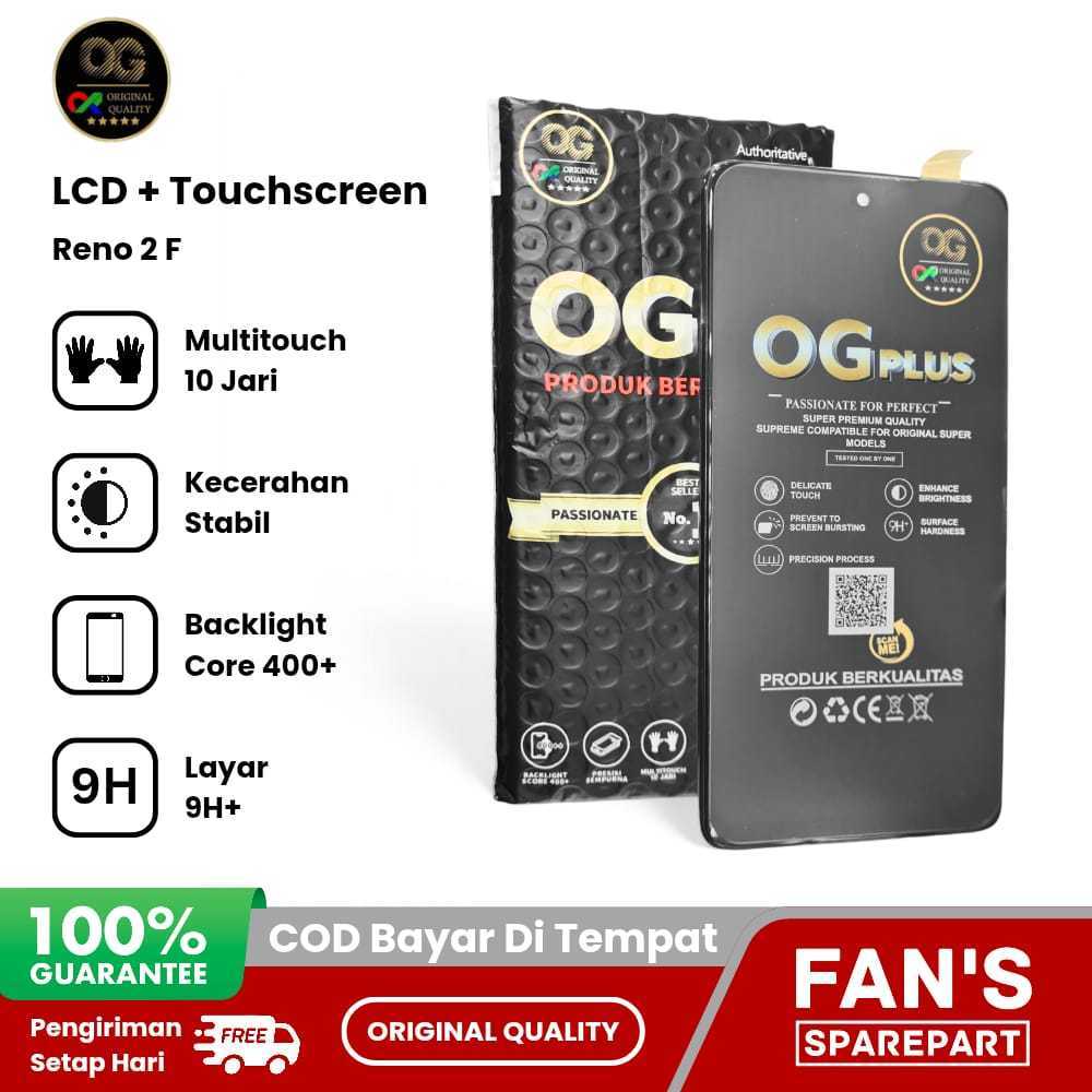 Layar Sentuh No Frame OG Plus LCD + Touchscreen Untuk Realme X Oppo Reno 2F Reno2 F/Reno2 Z/Reno 2Z/