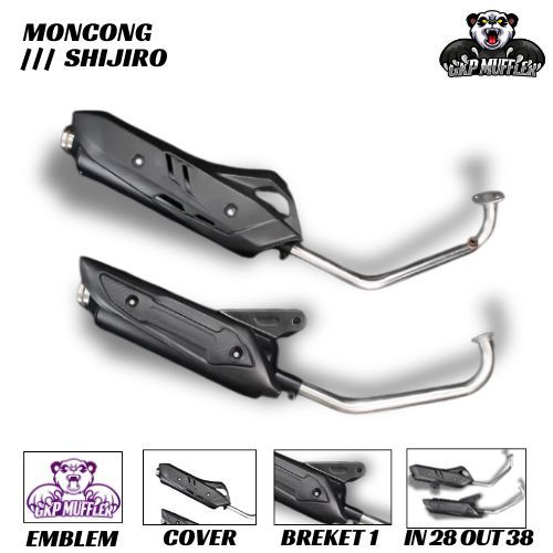 Knalpot Standar Racing Shijiro Breket Atas Aerox Nmax Vario Pcx Scoopy Beat All Matic - GKP Muffler 