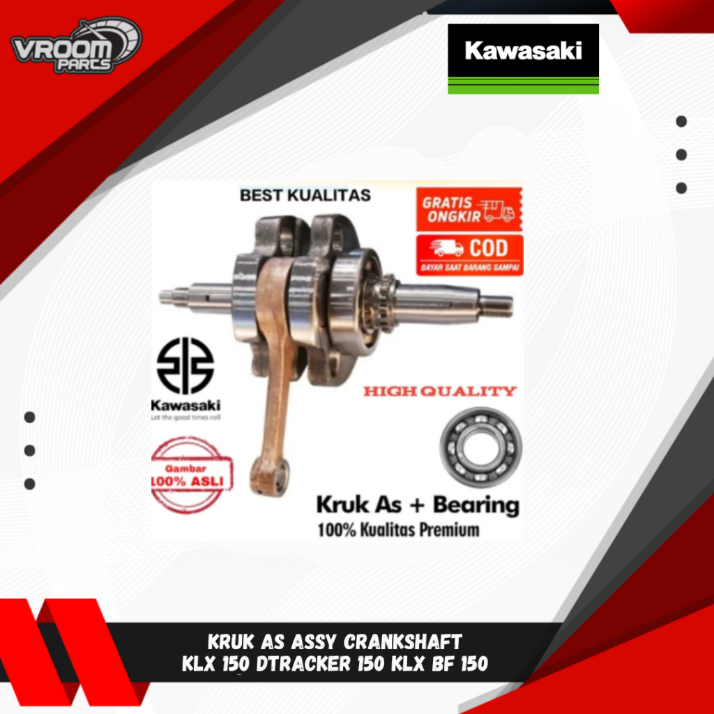 KRUK AS ASSY AS KRUK CHANKSHAFT KRUK AS ASSY BANDUL STANG SEHER KLX 150 / DTRACKER 150 / KLX BF 150