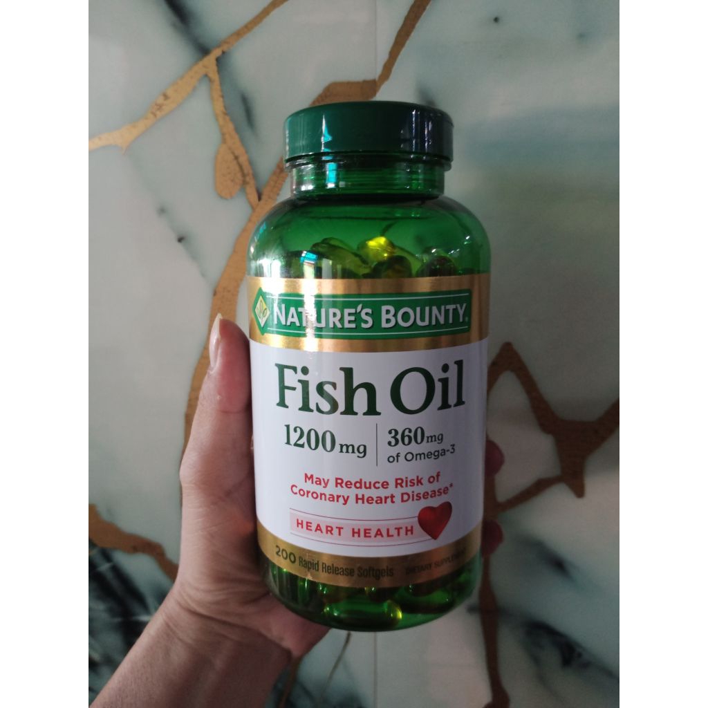 nature's bounty fish oil 1200.mg 360.mg omega 3 200.softgel