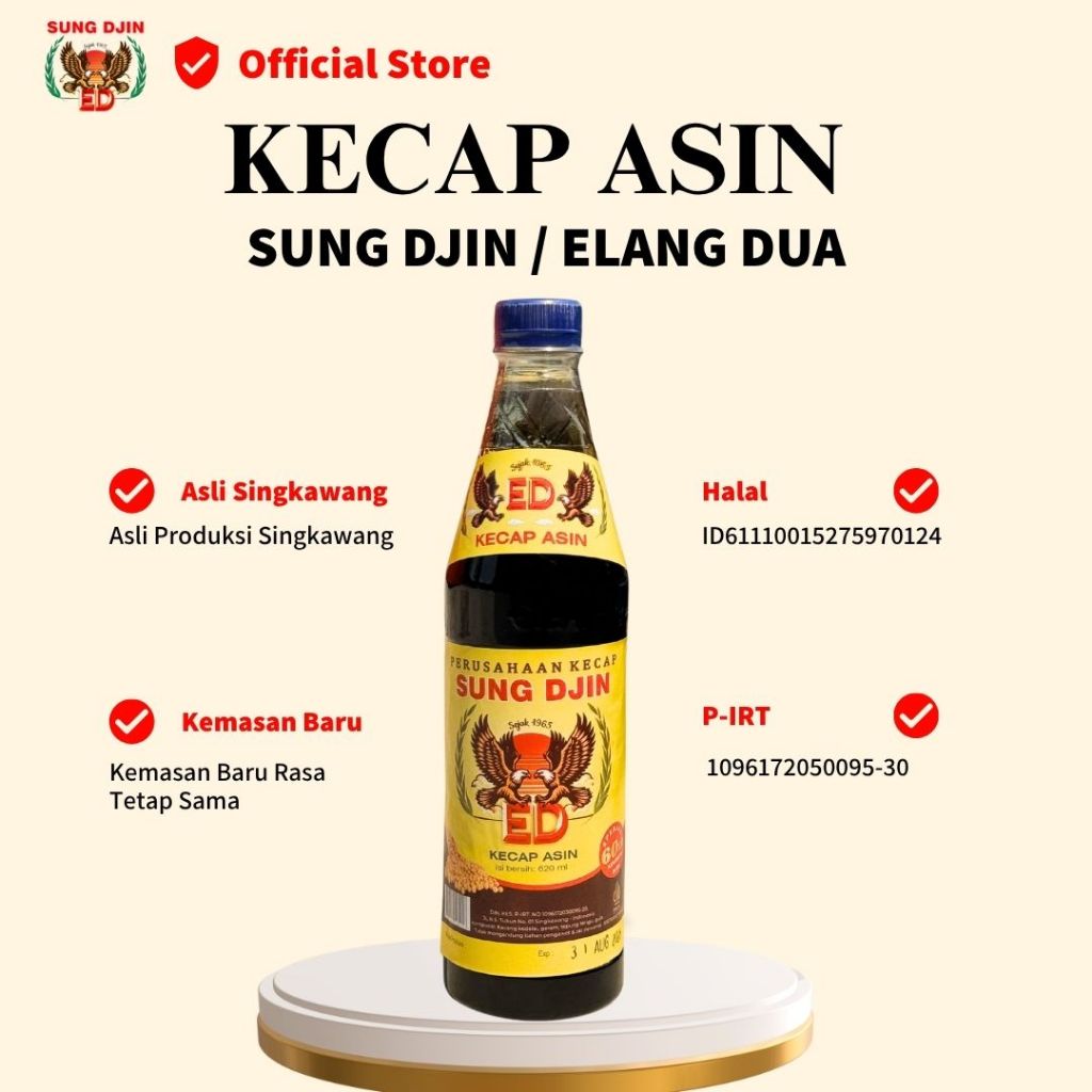 Kecap Elang Dua Sung Djin Kecap Asin Kecap Kalimantan Kecap Asin Elang Dua 620 ml