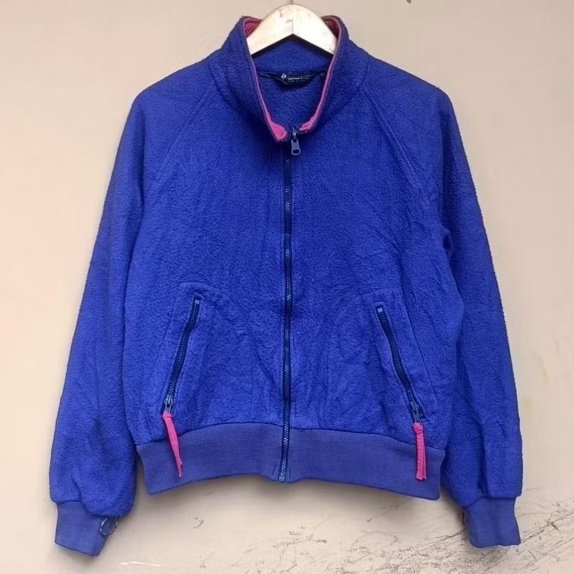Jacket columbia usa sherpa fleece 80s boxy vintage