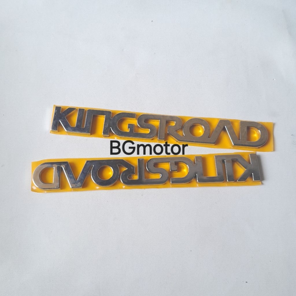 emblem Logo Bagasi Tulisan Kingsroad / Mobil Nissan Terrano / Warna Chrome Original 100%