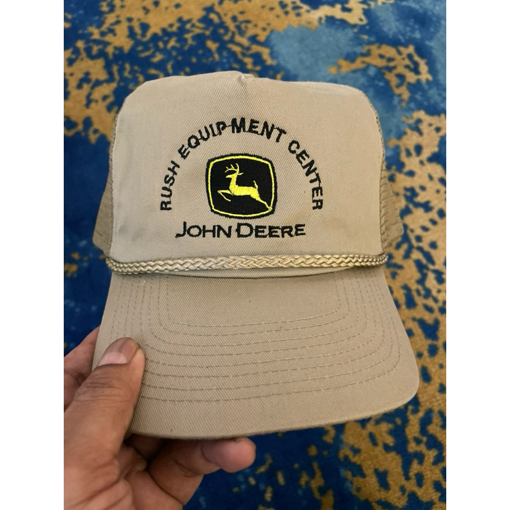 Topi John Deere Trucker Rush Equipment Center Rope Hat
