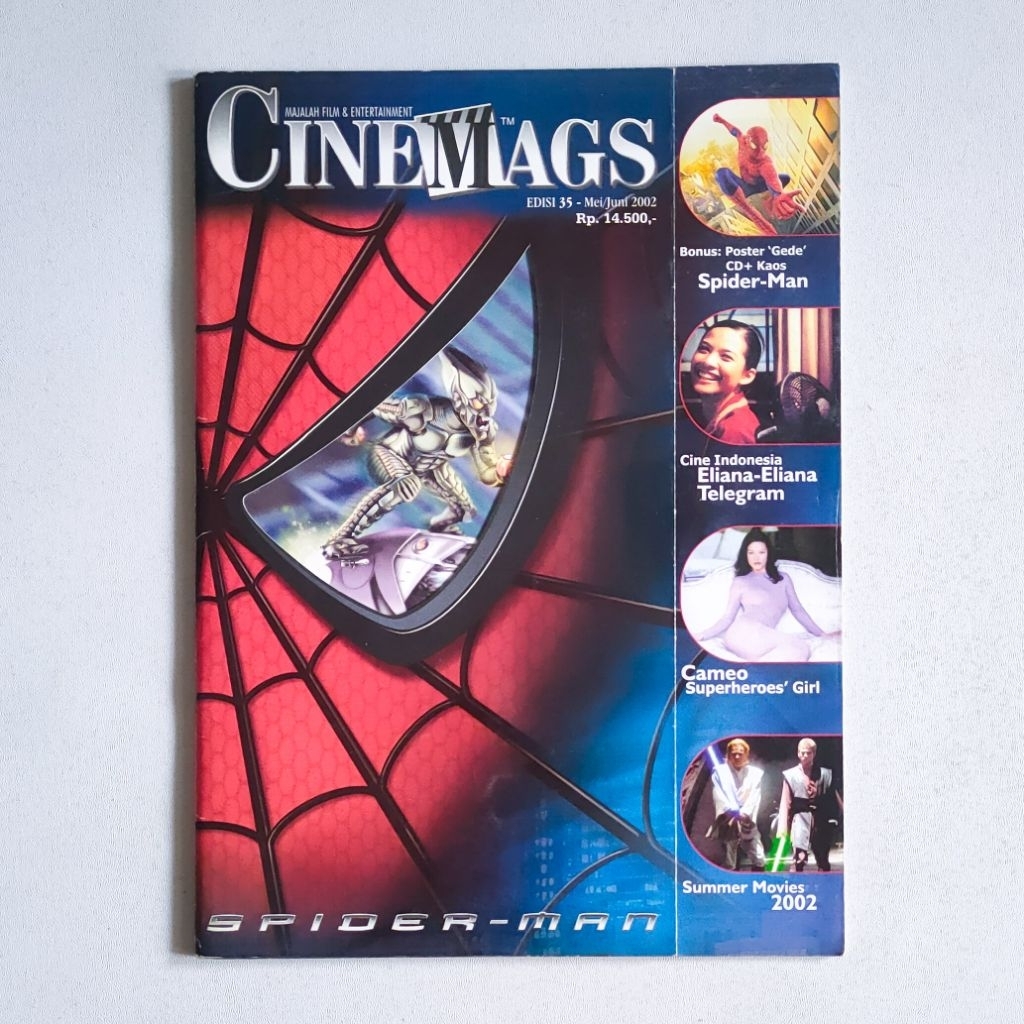 Majalah CINEMAGS Edisi 35 - Mei/Juni 2002 Spider-Man + bonus poster