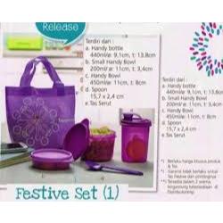 Set bekal makan Tupperware + tas