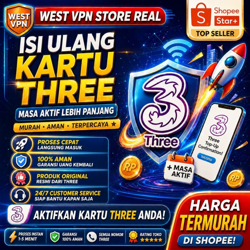 Perpanjang Masa Aktif Kartu Indosat Three 30 Hari - Mudah & Cepat