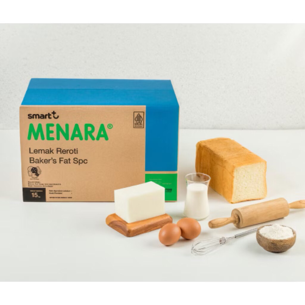 MENTEGA PUTIH MENARA BAKERS FAT TIMBANG 500 GRAM/repack dan butter cream siap pakai
