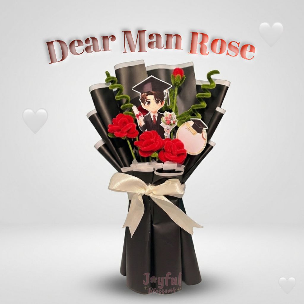 (FREE TAS BUKET) BISA CUSTOM FOTO| Bouquet Rose| Buket Kawat Bulu Mawar| Kelulusan Anak KULIAH SMA S