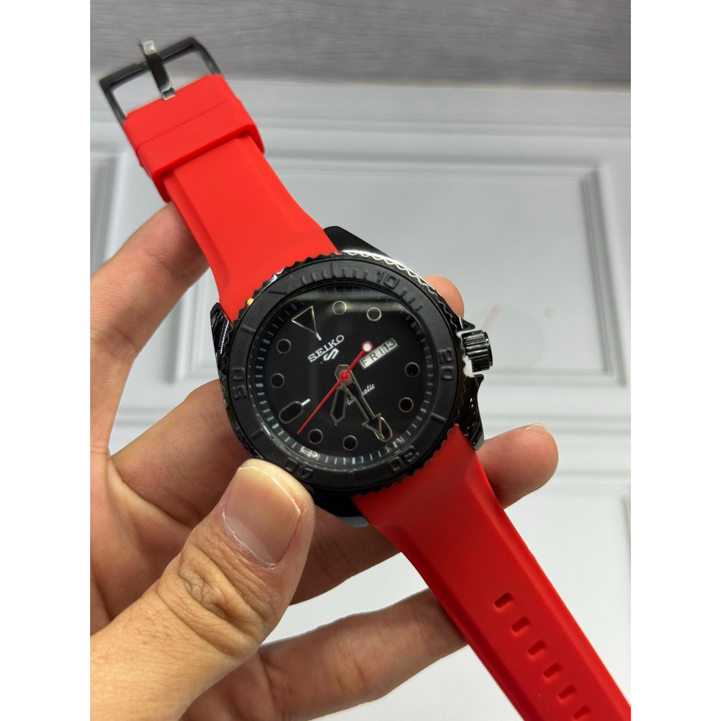 JAM TANGAN SPORTY PRIA  | JAM TANGAN PRIA SEIKO D3,8CM | STRAP RUBBER SILICONE ORIGINAL DATE AKTIF