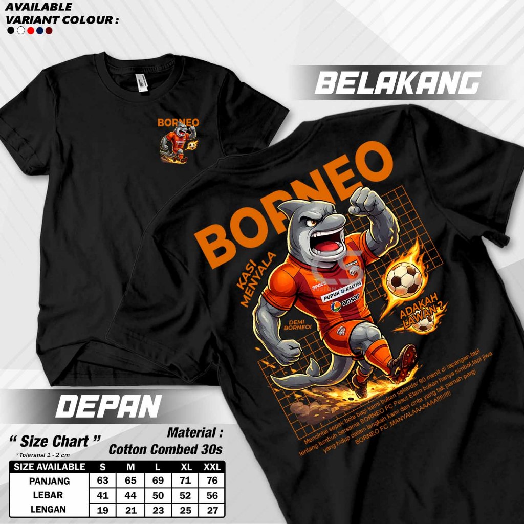BAJU KAOS BORNEO FC SAMARINDA PESUT ETAM FOOTBALL