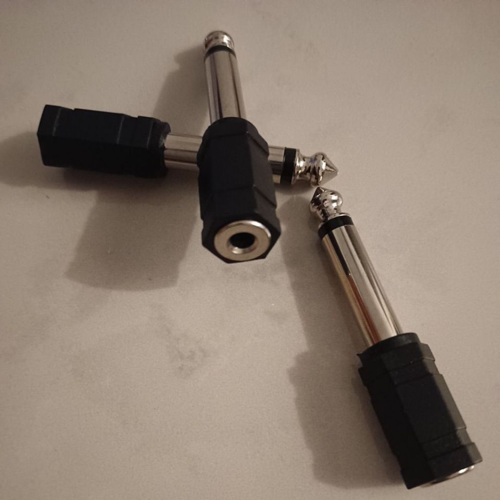 jack aux 3.5mm female to jack 6.5mm male mono jack akai
