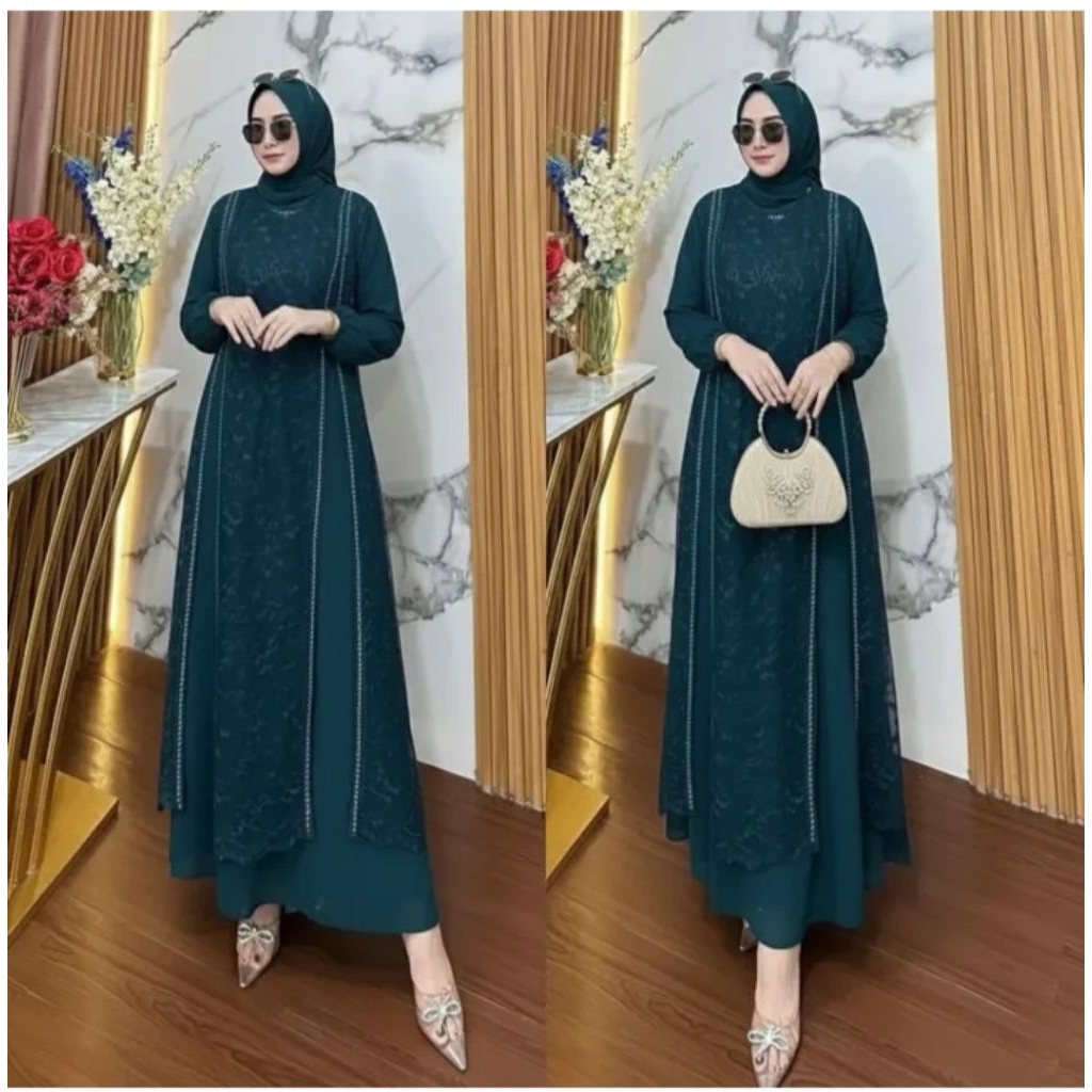 GAMIS BARUKAT GAMIS KONDANGAN ELEGAN GAMIS MURAH  GAMIS JUMBO CERUTY BABYDOL MIK BARUKAT SWARONSKI