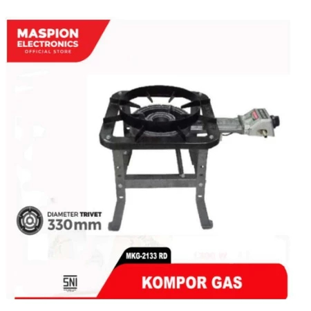 Maspion MKG-2133RD Kompor Gas Komersil 1 Tungku Kaki Sedang Mudah Dibersihkan Hemat Gas Garansi