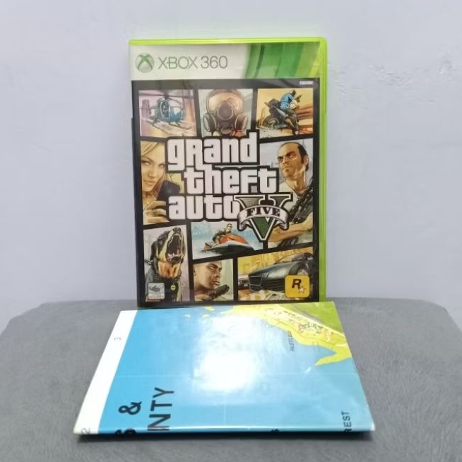 kaset original dvd Gta 5 Gta v xbox 360 map