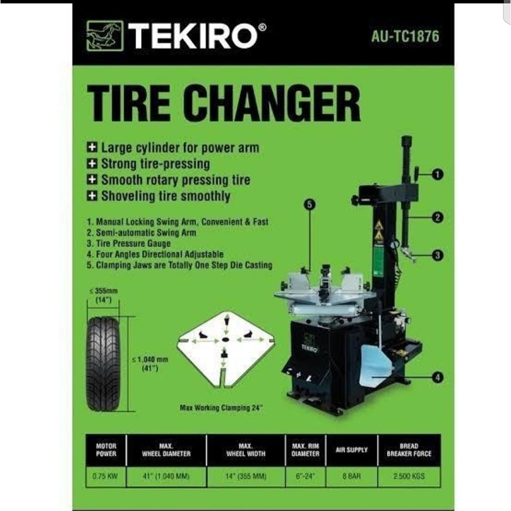 MESIN PENGGANTI BAN TEKIRO -1 / TIRE CHANGER TEKIRO