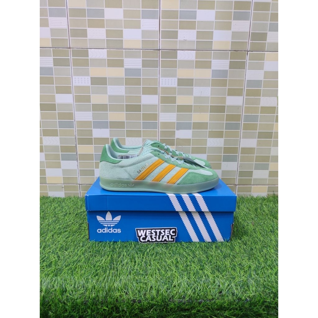Adidas Gazelle Indoor Hazzy Green Yellow