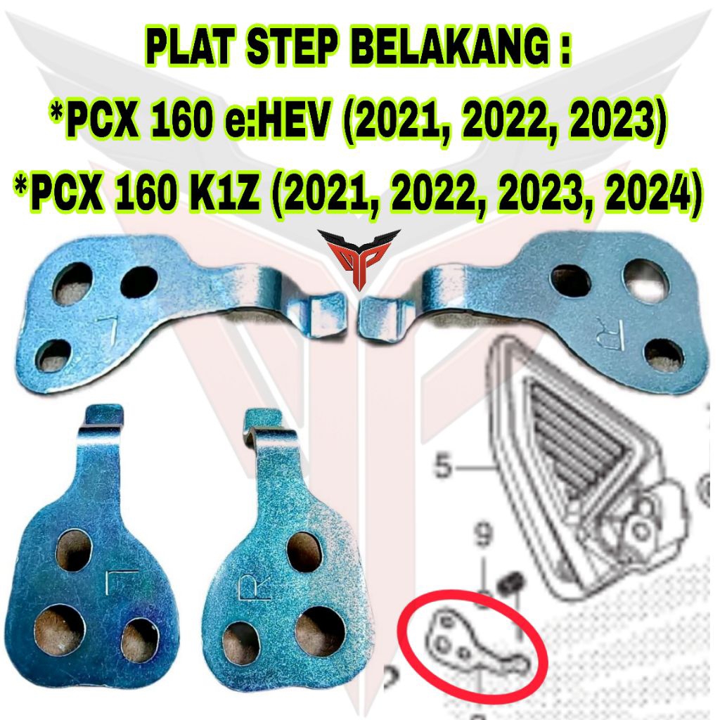 PLAT STEP BELAKANG PCX 160