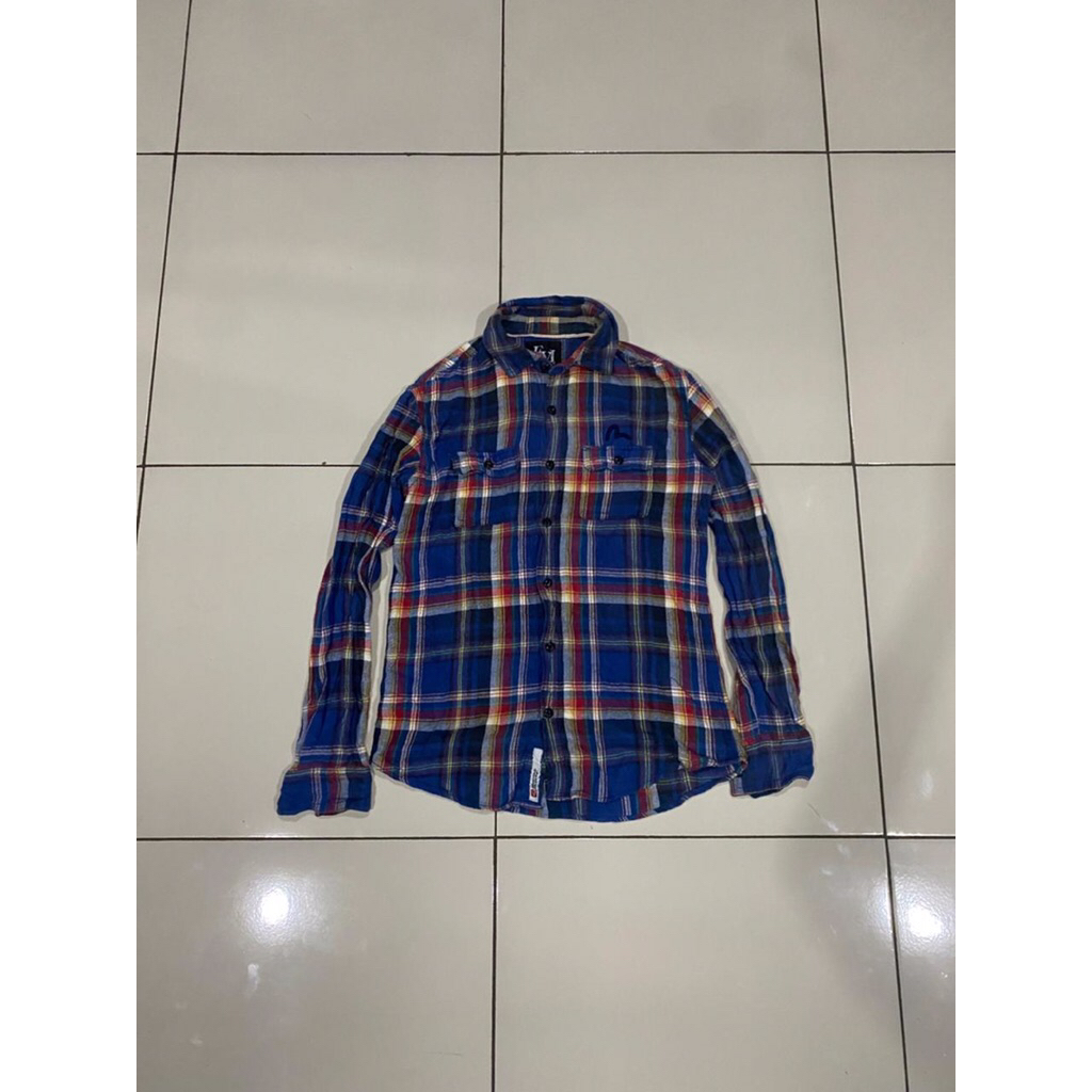 kemeja flanel evisu art avant garde