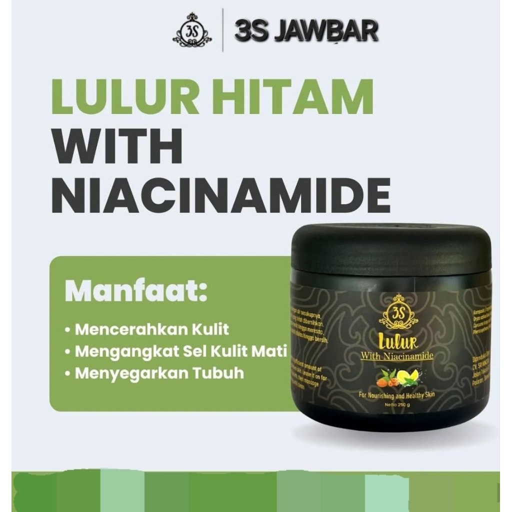 READY STOK‼️ LULUR HITAM 3S 250GRAM | PEMUTIH BADAN PERMANEN | LULUR VIRAL TIKTOK ORI | BODY SCRUB A