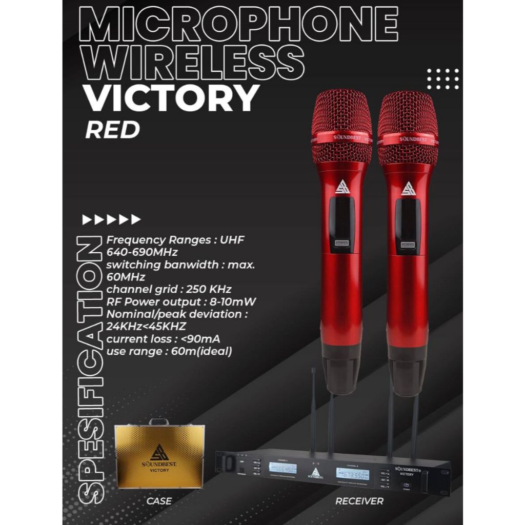 SOUNDBEST MICROPHONE WIRELESS VICTORY UHF (Nirkabel)