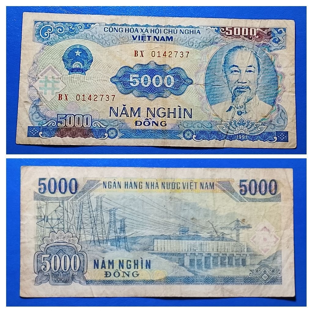 uang asing Vietnam 5000 dong p3384