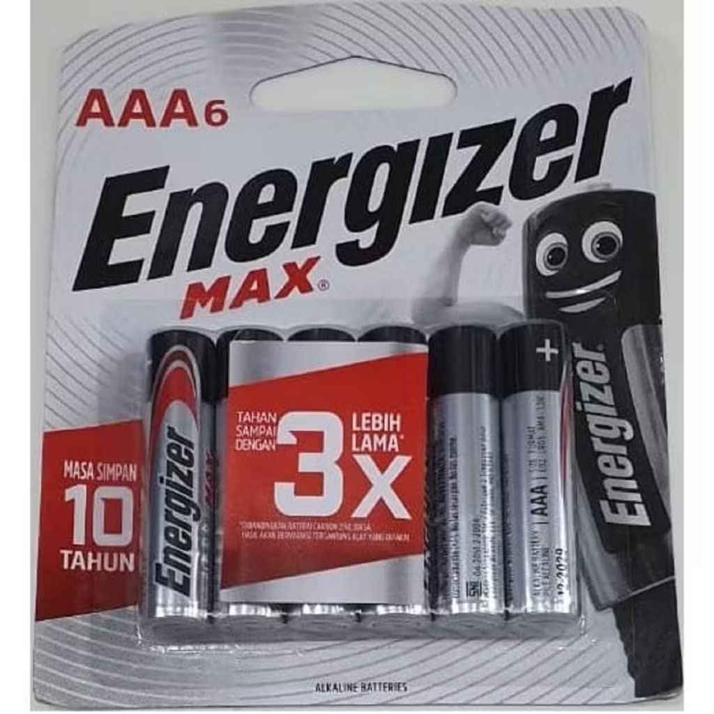Baterai Energizer AA isi 6 Pcs, ENERGIZER MAX BP6 AA