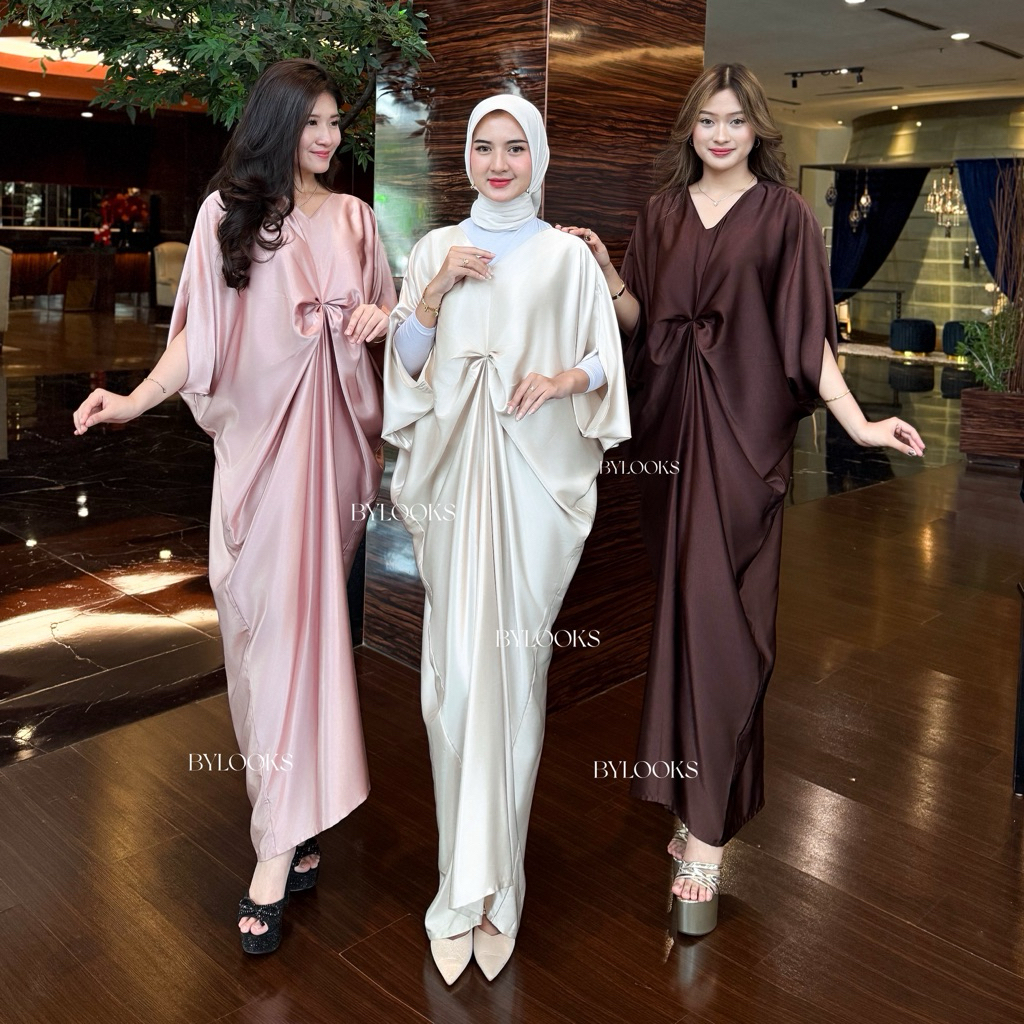 BYLOOKS Jenna Kaftan - Baju Kaftan Wanita Premium Kaftan Pesta / Kondangan Wanita Mewah Modern