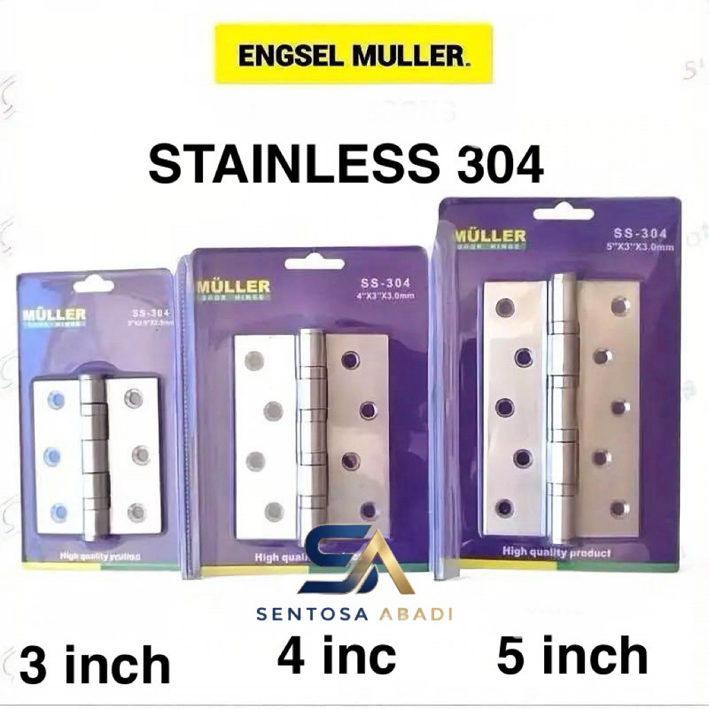 Engsel muller stainless 304 engsel pintu dan jendela