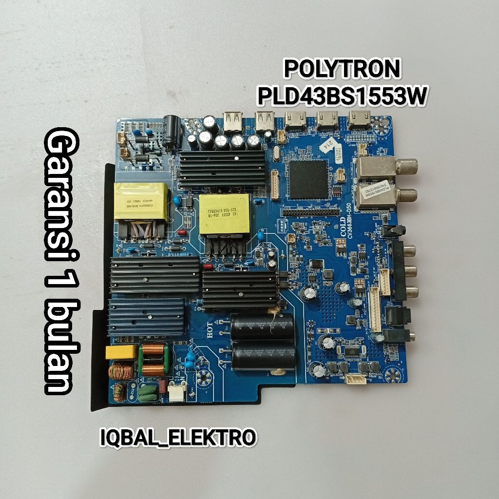 MAINBOARD TV POLYTRON PLD43BS1553W - MAINBOARD TV - MOBO - MESIN TV