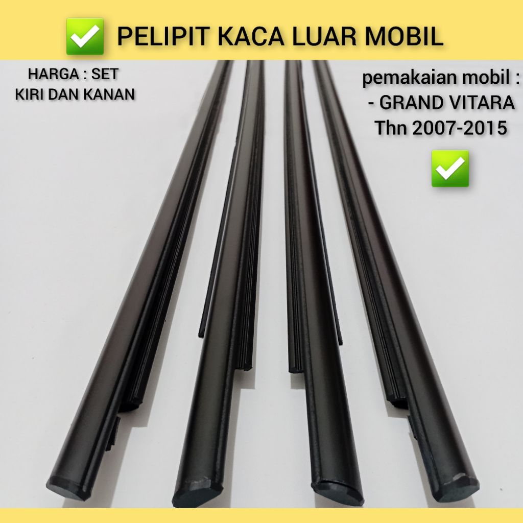 Karet pelipit kaca luar original mobil grand vitara harga set 4pcs.
