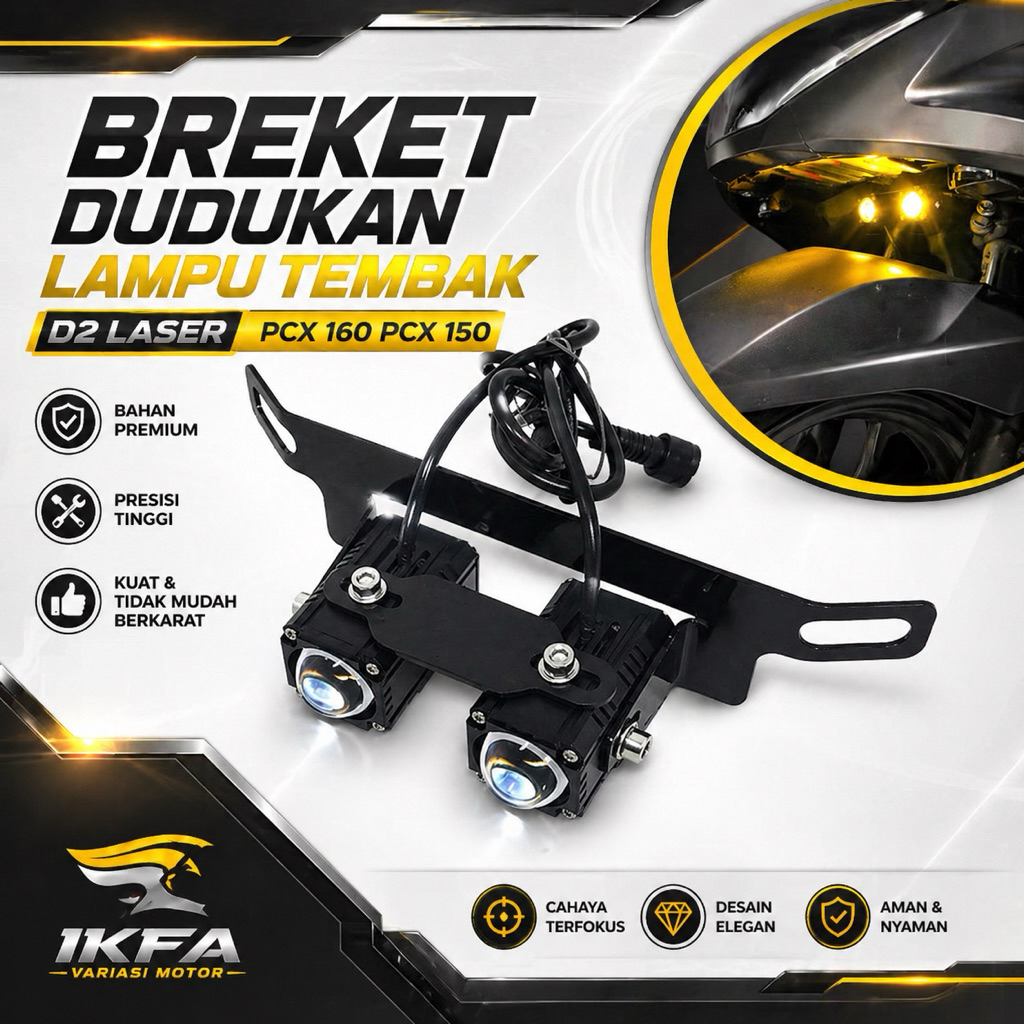 Breket Dudukan Lampu Tembak Bracket Lampu D2 Laser Kolong ADV Dudukan Lampu Tembak ADV 150 ADV 160 -
