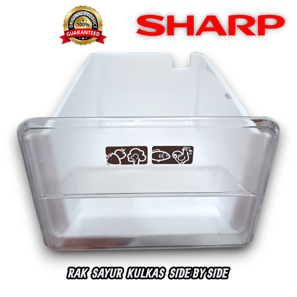 Rak Sayur Kulkas 2 Pintu Side By Side Sharp Original