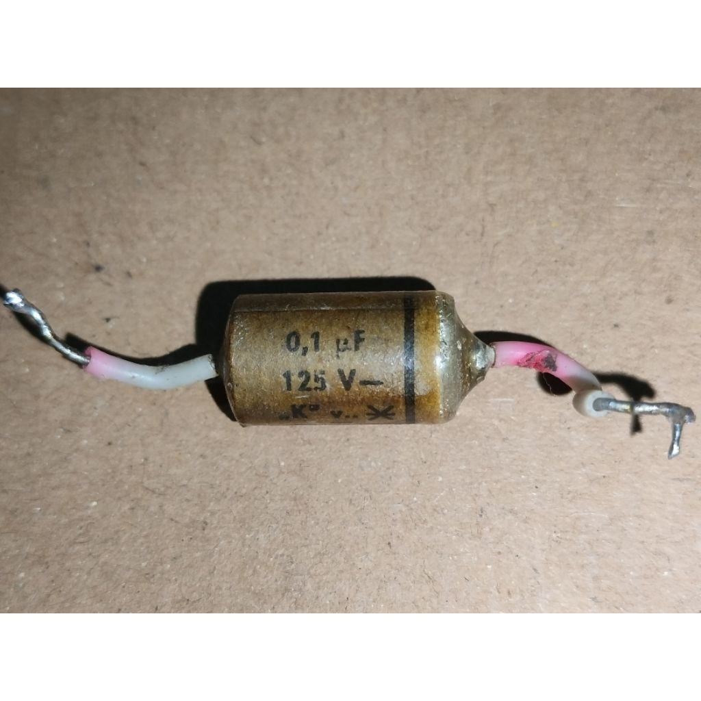 capacitor paper axial vintage 0,1/100nf 125v
