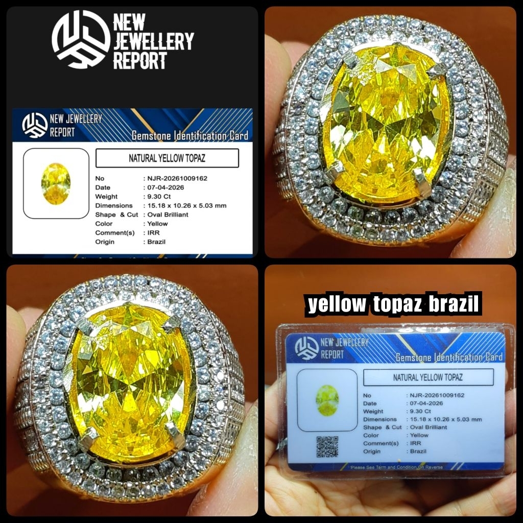 NATURAL VIVID YELLOW TOPAZ BRAZIL HQ + MEMO LAB YA