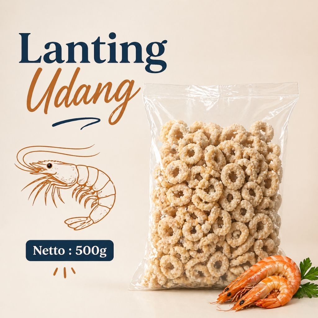 Lanting Udang Gurih 500gr - Renyah, Gurih, dan Lezat