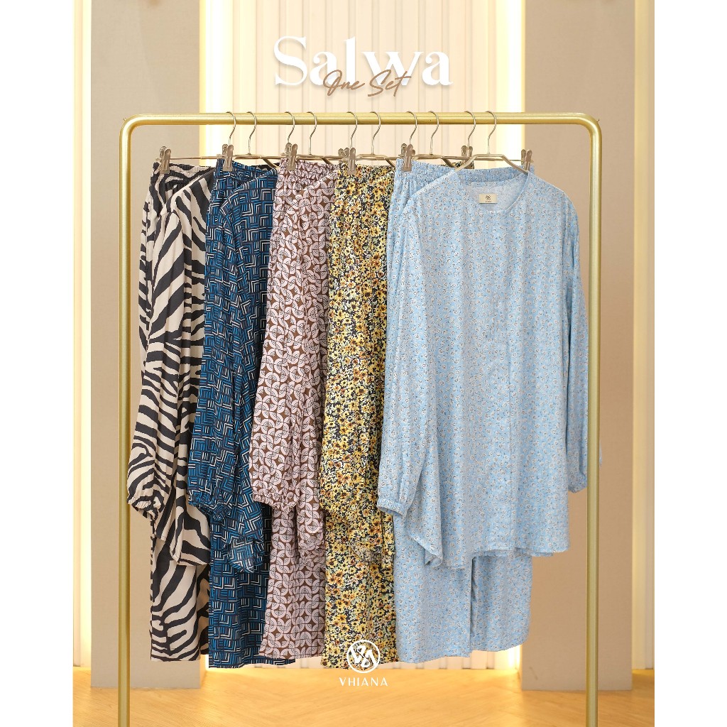 Salwa Set by Vhiana / Setelan lengan panjang / One set rayon Premium