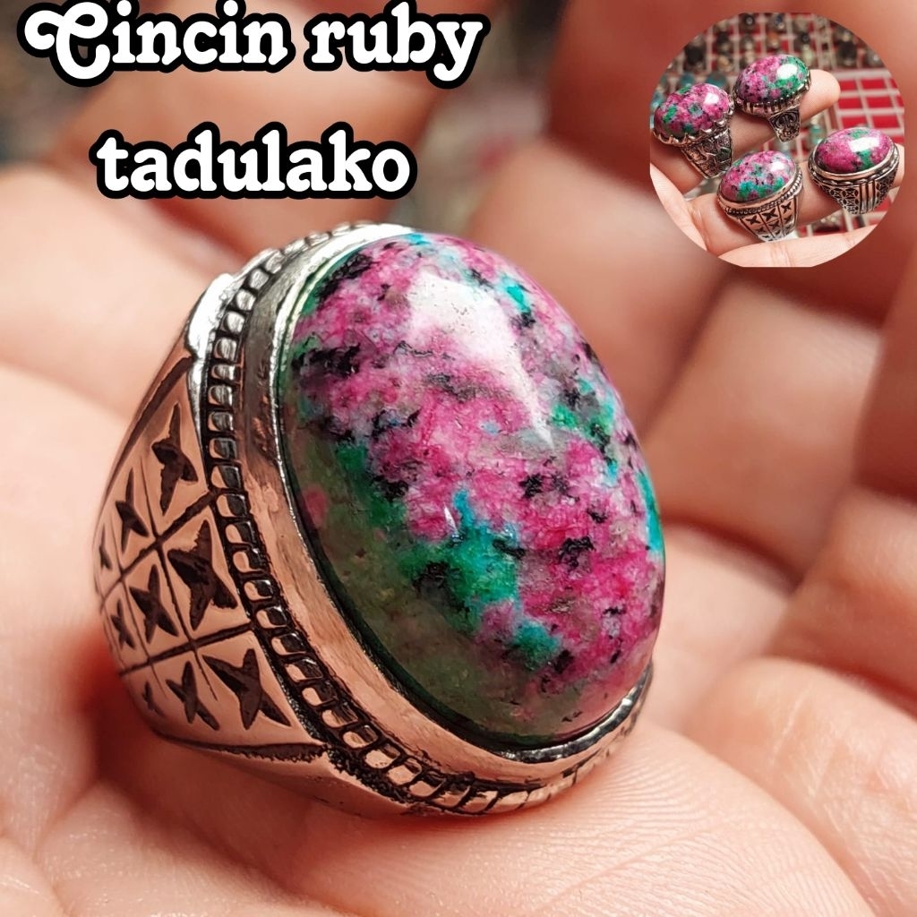 CINCIN Batu Ruby Tadulako Jumbo Cincin akik pria terlaris