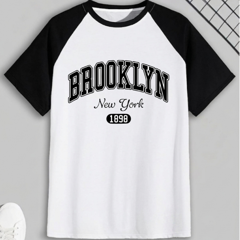 KAOS RAGLAN BROOKLYN BAHAN NYAMAN DAN ADEM PRIA WANITA | BIG SIZE JUMBO