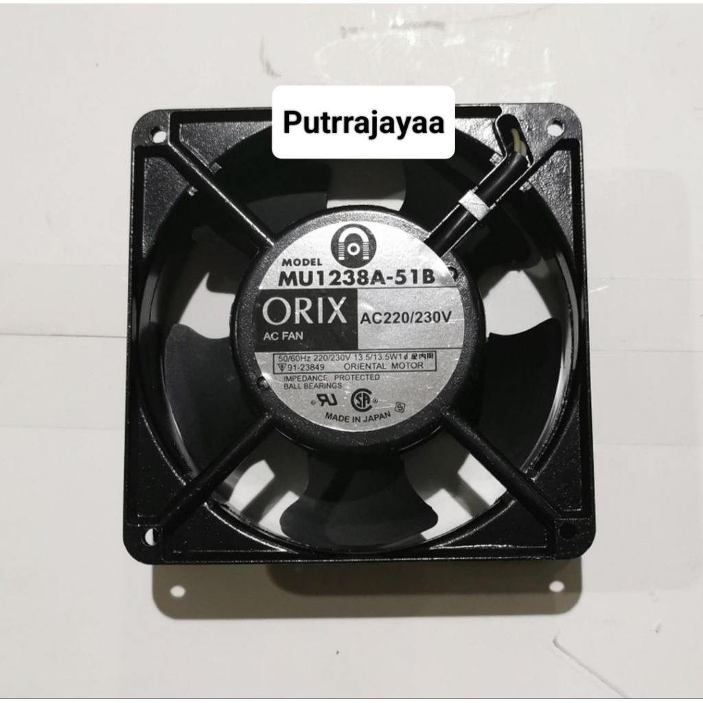 Kipas Fan AC ORIX 12CM AC 220V/230V Jual Per/ 10pcs Made in Japan