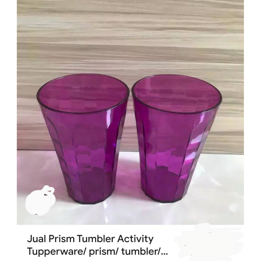 Tupperware prisma tumler(gelas kristal Tupperware)475 ml ...1 set 4 pcs