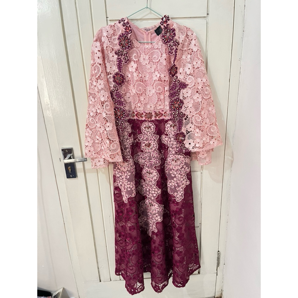 preloved dress pesta brokat bibiq