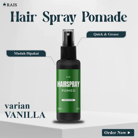 Rais Hairspray Pomade | Pomade Hairspray Ganteng Maksimal Dengan Hairspray Pomade