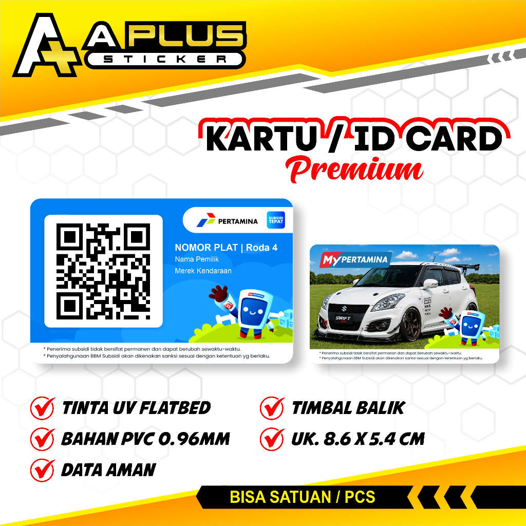 Kartu PVC cetak UV Flatbed