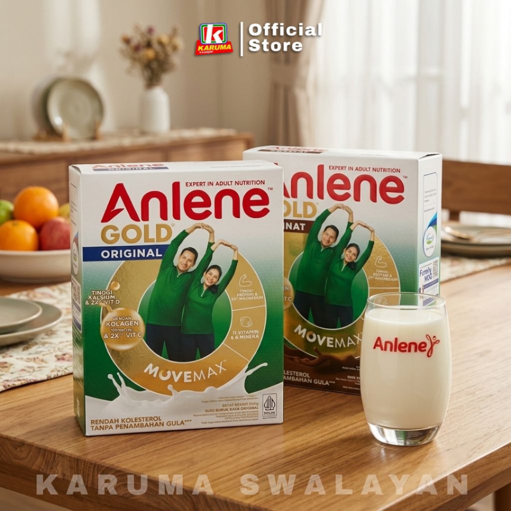 Susu Anlene Gold 560gr Rasa Original, Cokelat, Vanila | Anlene Susu Gold Plus 5x
