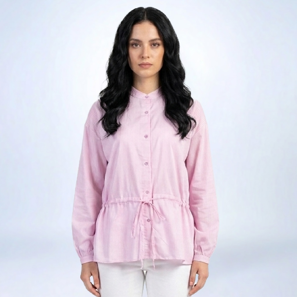 Emba Ladies - Marion Blouse Wanita Lengan Warna Pink