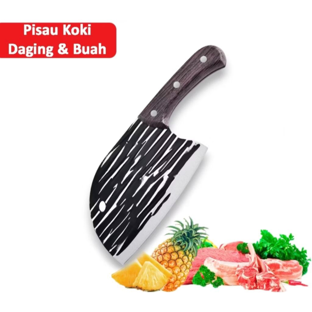 VM PISAU KOKI JEPANG SUPER TAJAM STAINLESS STEEL / PISAU POTONG DAGING SAYUR IKAN / PISAU DAPUR JUMB