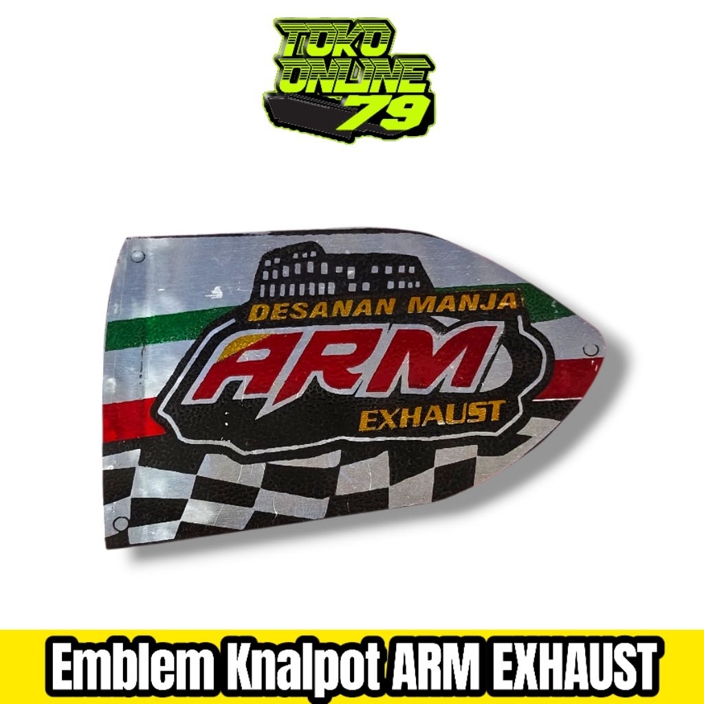 Emblem Knalpot ARM EXHAUST Alumunium